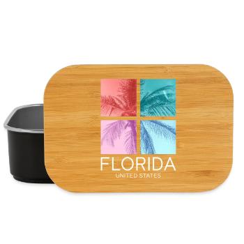 Floride États-Unis Miami Amérique Été Palmiers Plage - Boîte à goûter - noir - Devant