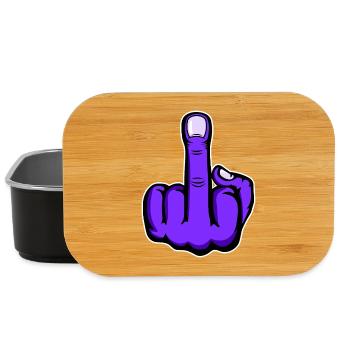 Mittelfinger_Lila - Lunch Box - black - Front