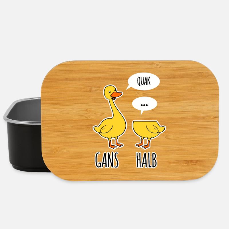 Gans - Halb -Halbe Gans kann nicht sprechen - Lunch Box - Schwarz