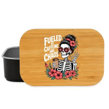 Mother Caffeine Mom Skeleton Coffee - Lunch Box - black - Front