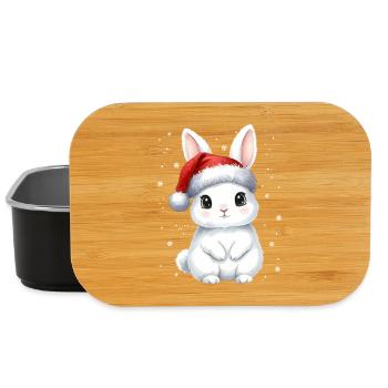 Lapin de Noël mignon de Noël - Boîte à goûter - noir - Devant