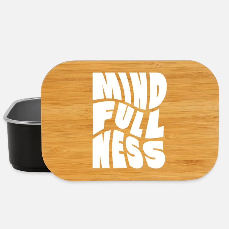 Achtsamkeit Typografie-Design - Lunch Box - Schwarz