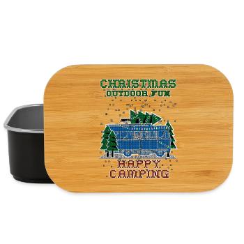 Christmas Camping - Lunch Box - black - Front