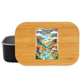 City made of paper - Lunch Box - black - Front