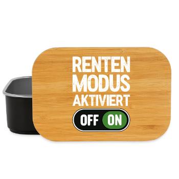 Rentenmodus aktiviert - Lunch Box - Schwarz - Vorne