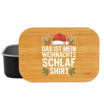 Weihnachts Schlafshirt Das Ist Meins - Lunch Box - Schwarz - Vorne