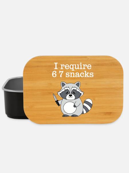 6-7 Internet Meme Cooler 6 7 Waschbär - Lunch Box - Schwarz