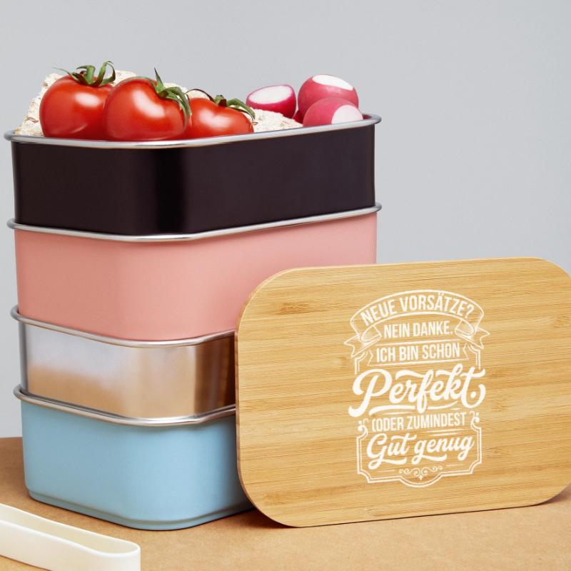 Perfekt oder gut genug Neujahrsscherz Lunch Box