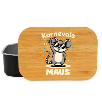 Karneval Rockmusik Karnevalsmaus Niedlich - Lunch Box - Schwarz - Vorne
