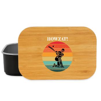 Cricket Batsman at Sunset - Lunch Box - black - Front