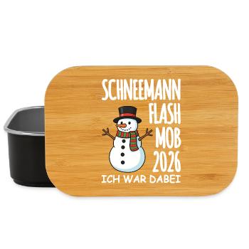 Snowman flash mob - Lunch Box - black - Front