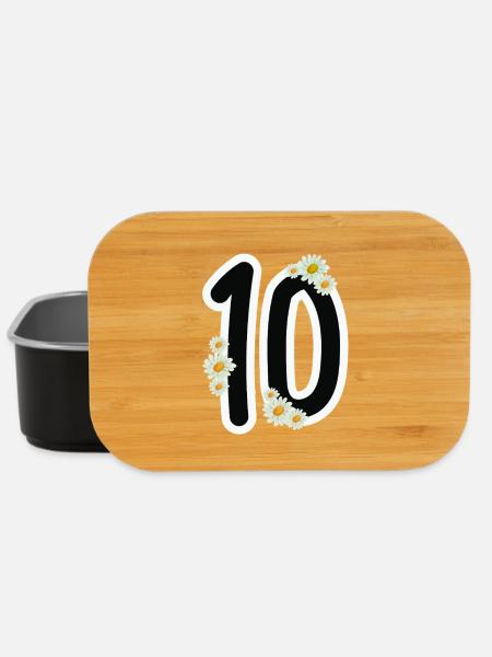 10 Years Birthday Tenth Birthday Shirt - Lunch Box - black