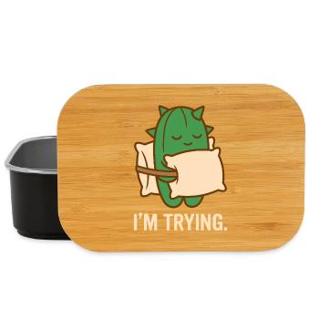 Prickly But Trying - Lunch Box - black - Front