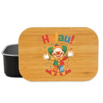 Helau Clown Kostüm bunt Fastnacht Mainz Düsseldorf - Lunch Box - Schwarz - Vorne