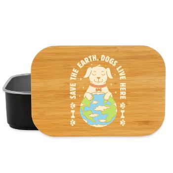 Sauvez la Terre Les chiens vivent ici - Boîte à goûter - noir - Devant