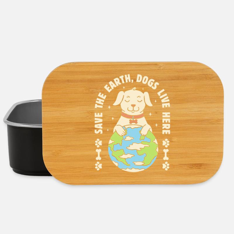 Save The Earth Dogs leben hier - Lunch Box - Schwarz