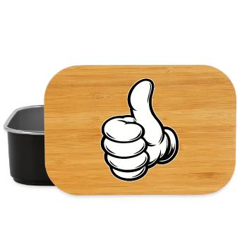 OK Comic Daumenhoch Handsymbol  - Lunch Box - Schwarz - Vorne