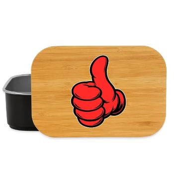 OK Comic Daumenhoch Handsymbol rot - Lunch Box - Schwarz - Vorne