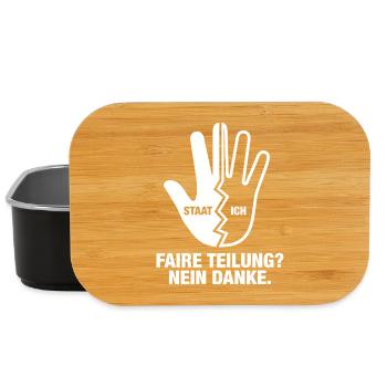 Fair sharing No thanks - Lunch Box - black - Front