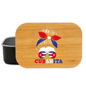 Cuba Pride & Home - Design du drapeau de Cuba - Boîte à goûter - noir - Devant