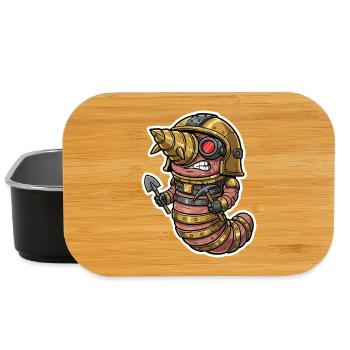 Steampunk Regenwurmbohrung und Bergarbeiter - Lunch Box - Schwarz - Vorne