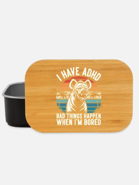 ADHD Humor Hyena – When I get bored eskali - Lunch Box - black