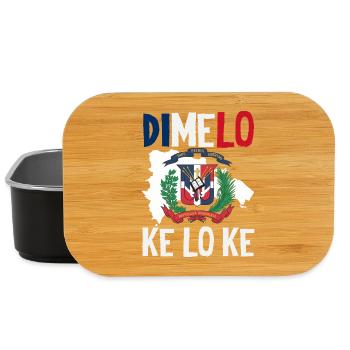 Dominikanische Republik Flagge Dom Rep Stolz - Lunch Box - Schwarz - Vorne