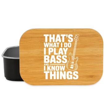 Das ist es, was ich tue. Ich spiele Bass und ich weiß Dinge. - Lunch Box - Schwarz - Vorne