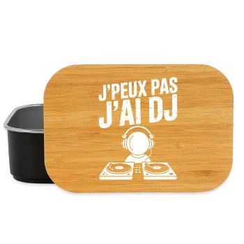 JE_PEUX_PAS_J-AI_DJ - Boîte à goûter - noir - Devant