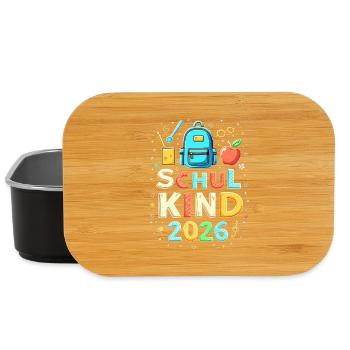Schulkind 2026 Einschulung 2026 Schulanfang - Lunch Box - Schwarz - Vorne