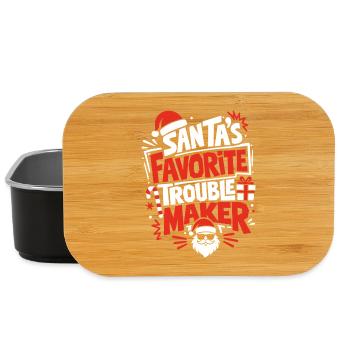 Santa's Favorite Trouble Maker - Lunch Box - black - Front