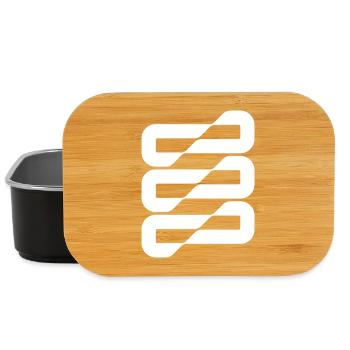 Flowwave Stripes Abstract - Lunch Box - black - Front