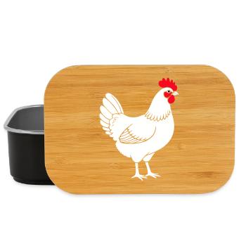 Chemise de poules à motif vectoriel de poules - Boîte à goûter - noir - Devant