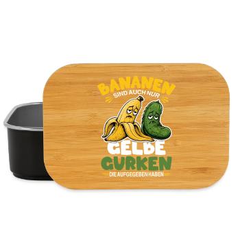 Bananen sind auch nur gelbe Gurken Humor Design - Lunch Box - Schwarz - Vorne