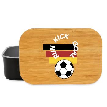 Deutscher Fußball-Laufkick-Tor - Lunch Box - Schwarz - Vorne