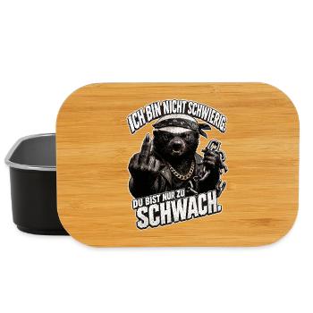 Du bist einfach zu schwach - Lunch Box - Schwarz - Vorne
