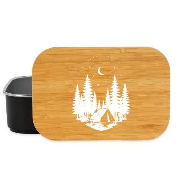Nachtwald Camping Silhouette - Lunch Box - Schwarz - Vorne