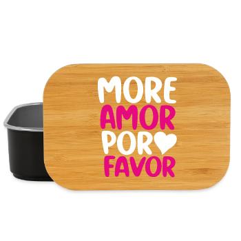 More Amor Por Favor Love Statement - Lunch Box - Schwarz - Vorne