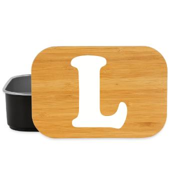 Large L Style Print | Point L | L Logo - Lunch Box - black - Front