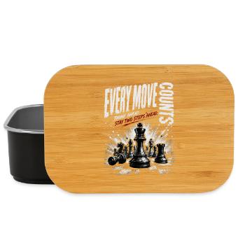 Jede Bewegung Zählt: Schach Grunge - Lunch Box - Schwarz - Vorne
