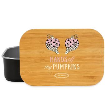 Hands Off My Pumpkins Halloween Kürbis Geschenk - Lunch Box - Schwarz - Vorne