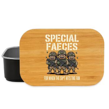 Special Faeces For When The Sh*t Hits The Fan - Lunch Box - black - Front
