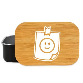 Ruban de notes joyeuses, bonne humeur. - Boîte à goûter - noir - Devant