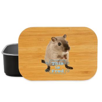 This is fred funny sweet mouse gift idea - Lunch Box - black - Front