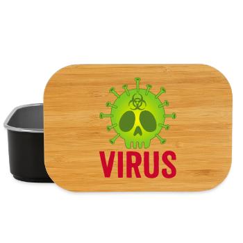 Tête de mort virus - Boîte à goûter - noir - Devant