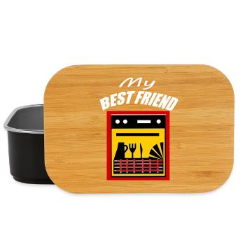 Friend/Best Friend/Freund/Geschirrspüler - Lunch Box - Schwarz - Vorne