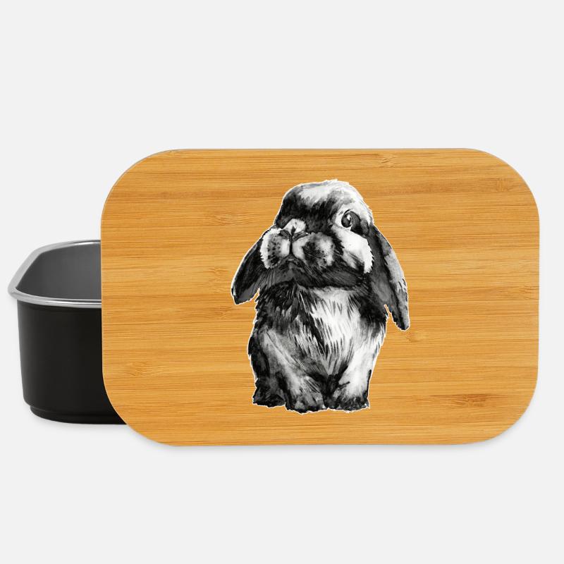Kaninchen Hase Schlapohr - Lunch Box - Schwarz