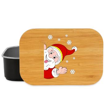 Merry Santa Claus Snow Salutation - Lunch Box - black - Front