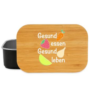 Gesund essen, gesund leben | Ernährung - Lunch Box - Schwarz - Vorne