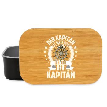 Kapitän Motorboot Segeln Boot Schiff Schifffahrt - Lunch Box - Schwarz - Vorne